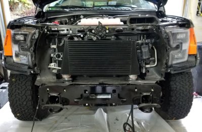 Mount and Intercooler in place.JPG