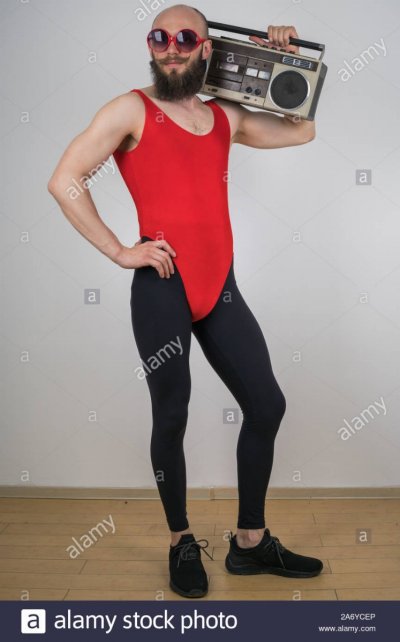 with-red-bodysuit-with-retro-tape-recorder-2A6YCEP.jpg