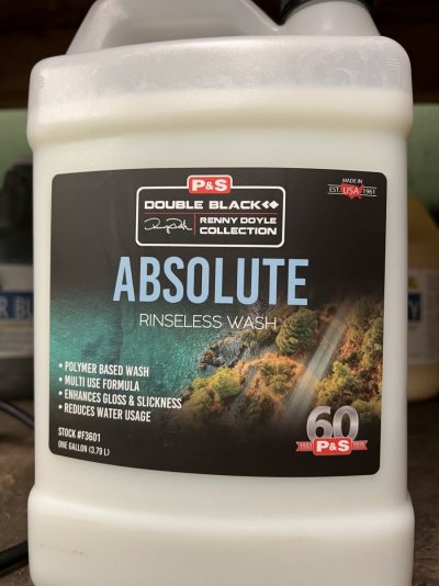 P&S Detailing F3601 Absolute Rinseless Wash for Car/Auto Detailing 1 Gallon